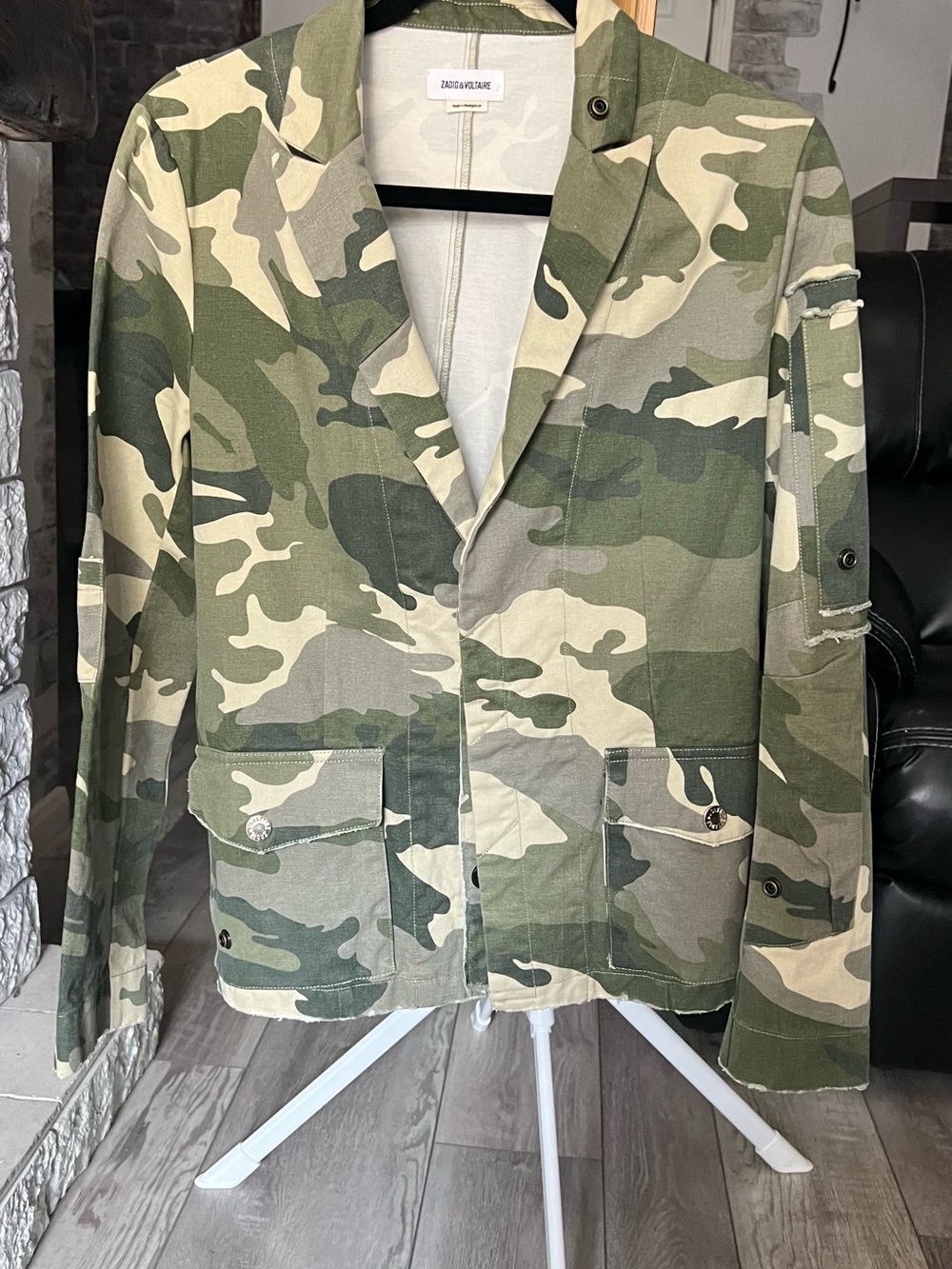 Women’s Camo Utility Blazer Jacket - Olive Camo